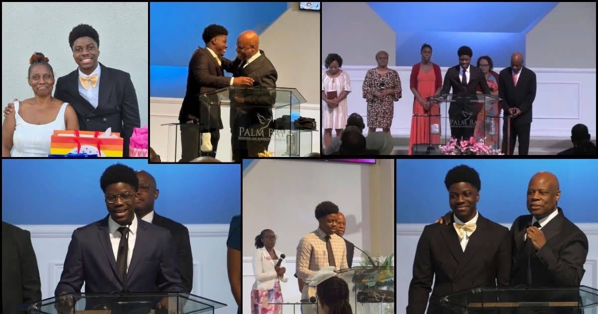 Church congregation members at service